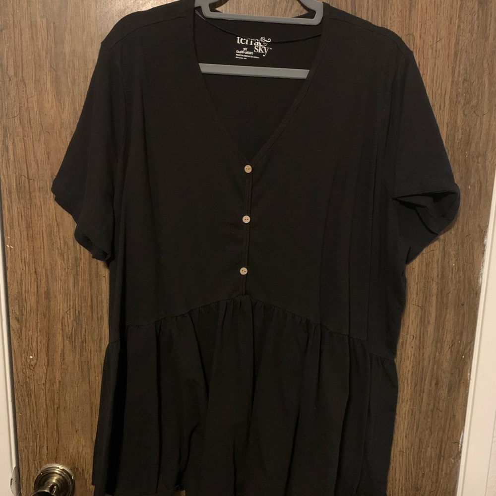 3x terra and sky black shirt